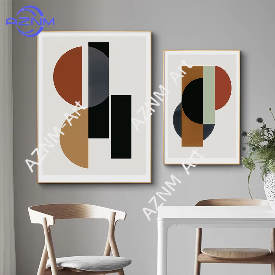 Interior Design Scandinavian - 1/2pcs 추상 기하학적 모양 스칸디나비아 캔버스