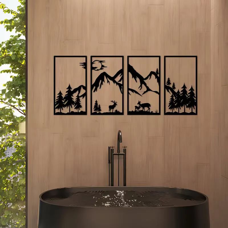 nq-2025 새로운 고급 메탈릭 111X43cm 벽  - Interior Design Luxury House 리뷰 및 가격